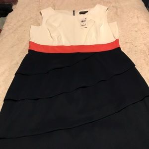Beautiful color block dress by Connected at Macys